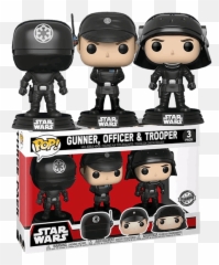 Star Wars - Death Star Gunner Officer U0026 Trooper Pop Vinyl Figure 3pack Starship Troopers Funko Pop Png,Death Star Transparent