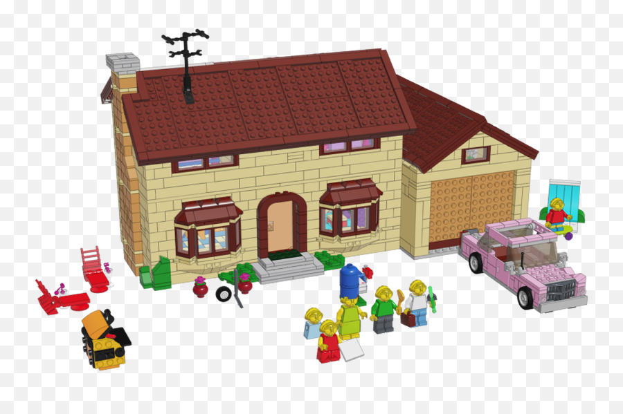 Mecabrickscom Lego Set 71006 - 1 The Simpsons House Lego Mecabricks House Png,Ned Flanders Png