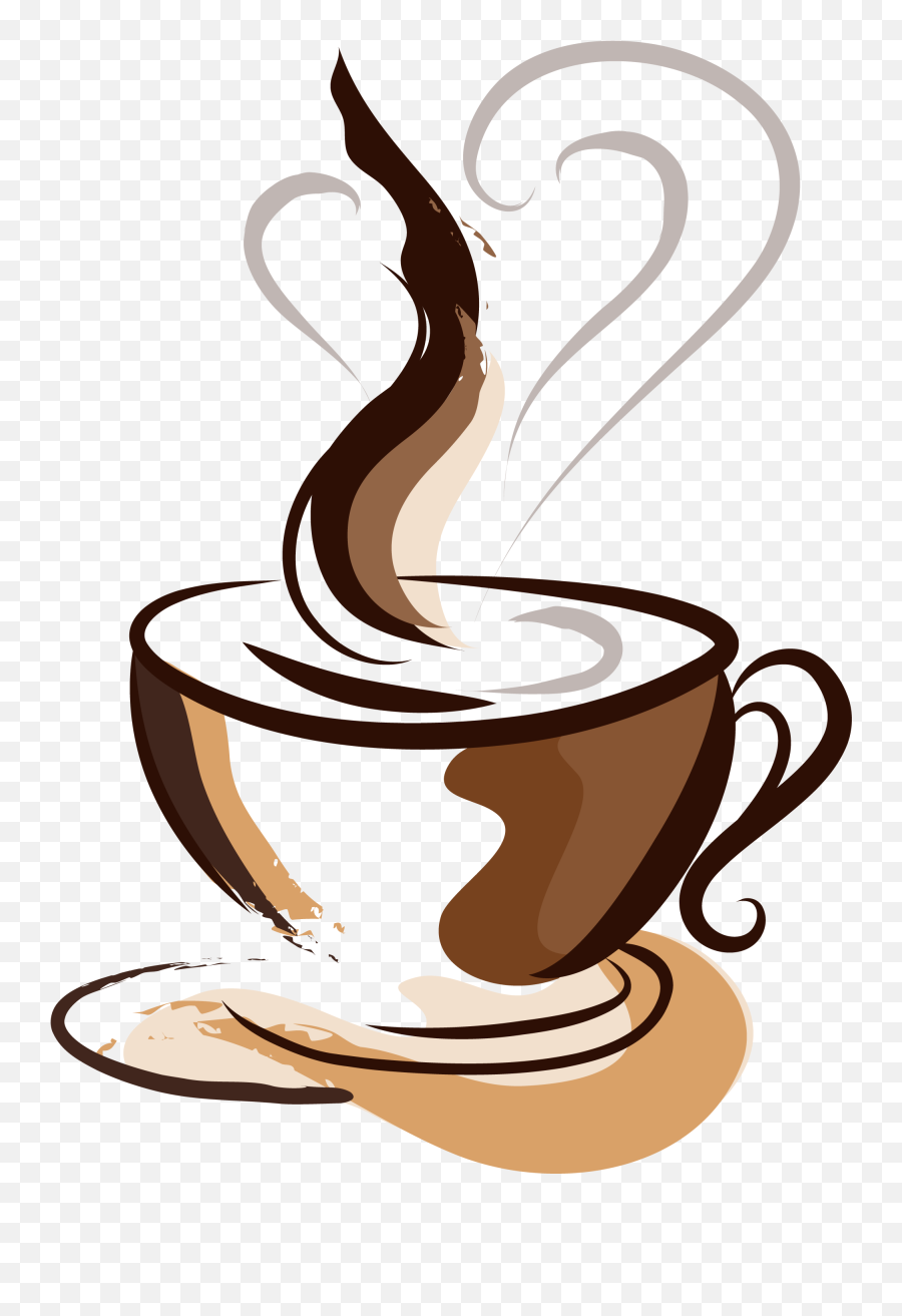 Download Brown Coffee Cup Painted Hand Cafe Drawing Clipart - Coffee In Cup Clipart Png,Coffee Cups Png