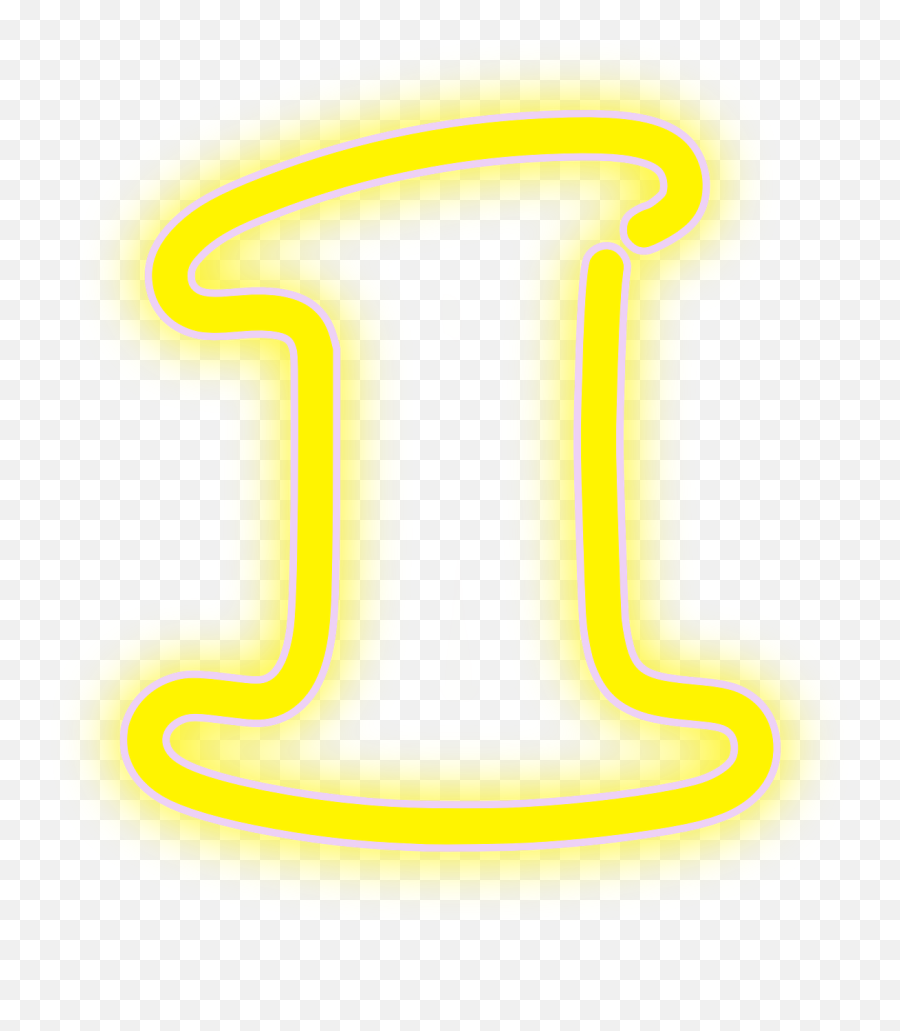 Neon 1 Lights - Neon Yellow Number 1 Png,Neon Sign Png