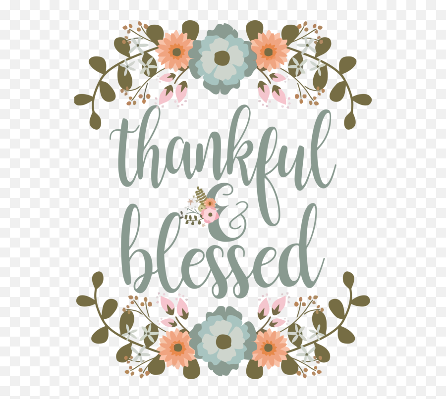 Thanksgiving Text Font Spring For Happy - Thankful And Blessed Png,Happy Thanksgiving Png