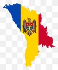 Moldova Between The Soviet Ways And European Path - Flag Map png