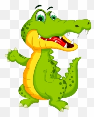Crocodile Alligator Cartoon Illustration Clipart - Full Size Crocodile Cartoon Png,Alligator Transparent