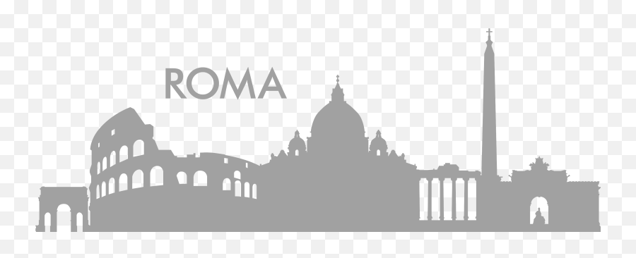 Wall Art - Rome Skyline Silhouette Free Png,Wall Art Png