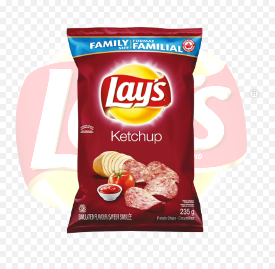 Canadian Lays Ketchup Potato Chips 255g - Lays Ketchup Chips Png,Lays Chips Logo