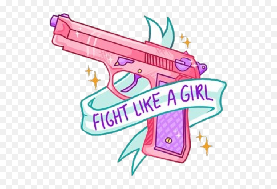 Polaroid Clipart Sticker Tumblr - Fight Like A Girl Gun Png,Pinterest Png
