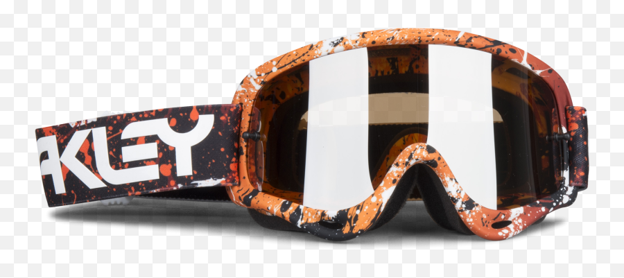 Oakley O - Frame Factory Pilot Goggles Splatter Blood Orange Full Rim Png,Dirt Splatter Png