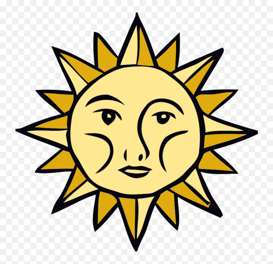 Free The Sun Clipart Download Clip Art - Sun Face Clipart Png,Sun Clipart Black And White Png