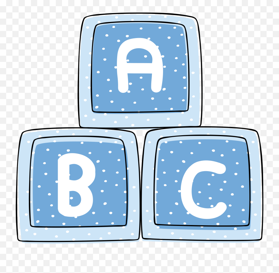Cutest Baby Shower Clip Art - Blue Abc Blocks Clipart Png,Baby Blocks Png