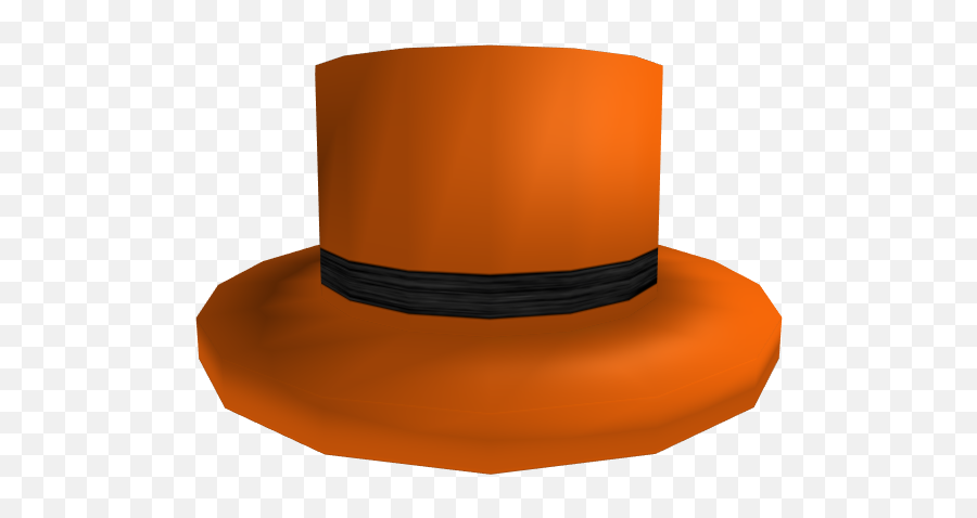 Black Banded Orange Top Hat - Orange Top Hat Transparent Png,Top Hat Transparent