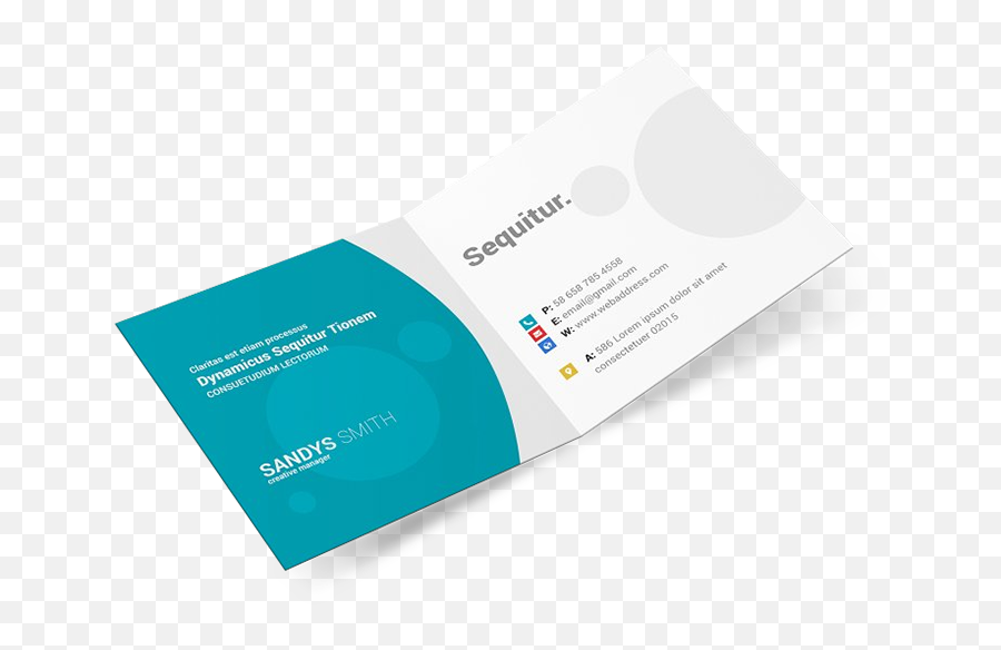Folded Business Cards - Dot Png,Small Facebook Icon For Business Cards