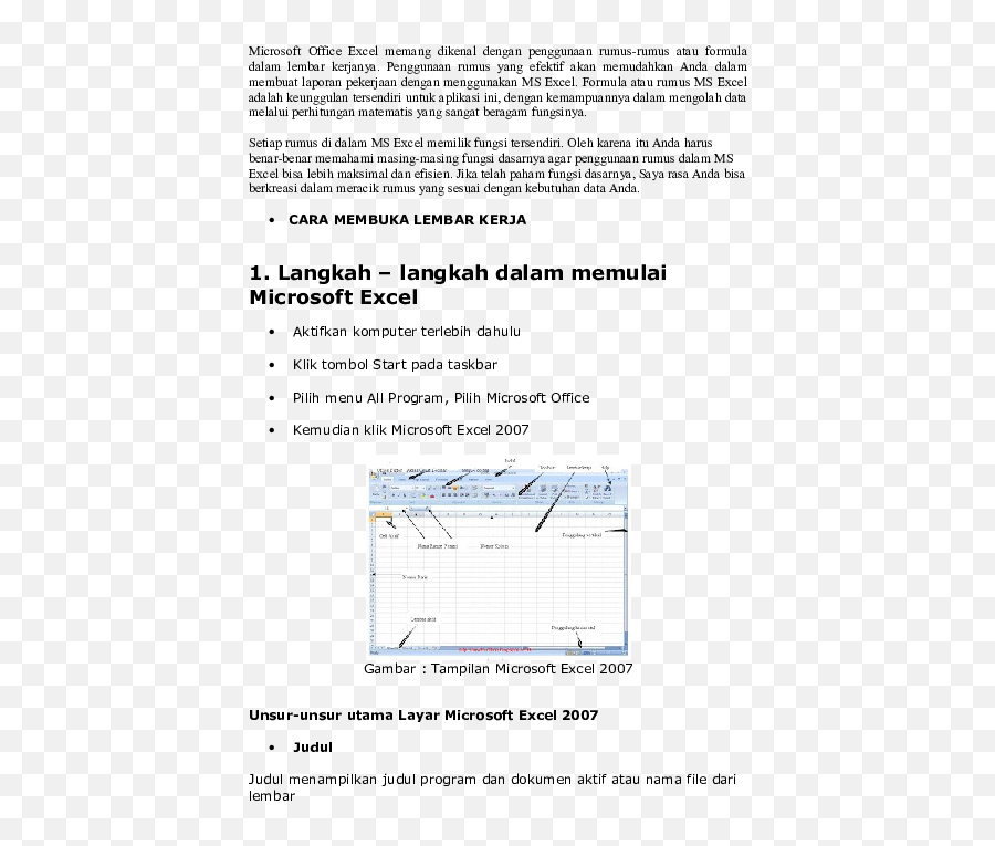 Dasar Excel - Document Png,Fungsi Icon Microsoft Excel 2007