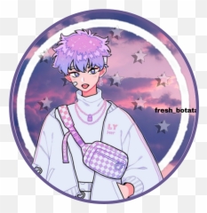 Aesthetic Purple Pfp Cartoon - png