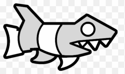 Does Anyone Know How To Color These In For Your Gd Channel - Shark Ship Geometry Dash png