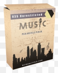835 Unrestricted Music Plr Articles Pack - Cardboard Packaging png