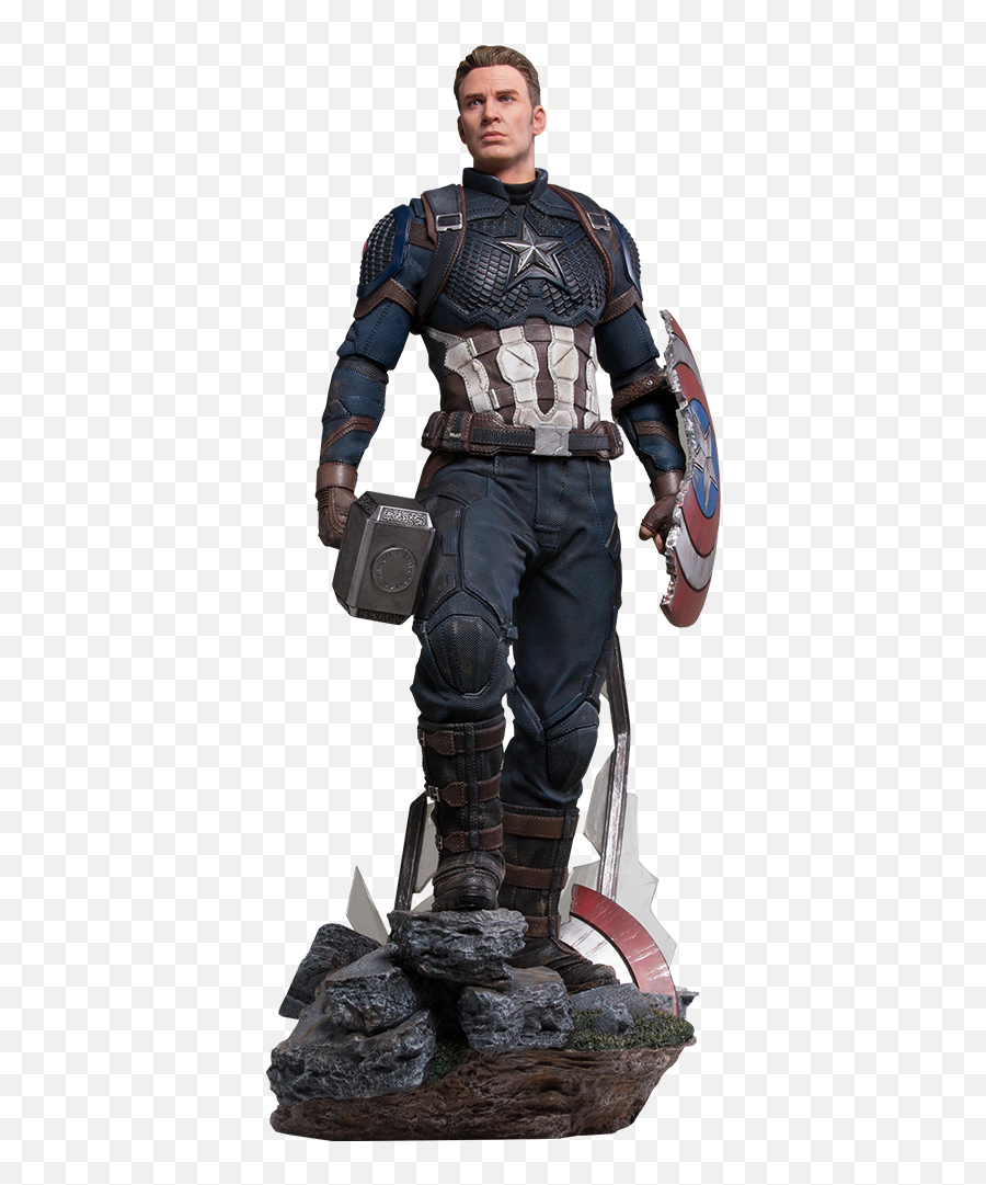 Marvel Captain America Deluxe Statue By Iron Studios - Iron Studios Captain America Endgame Png,Capitan America Logo