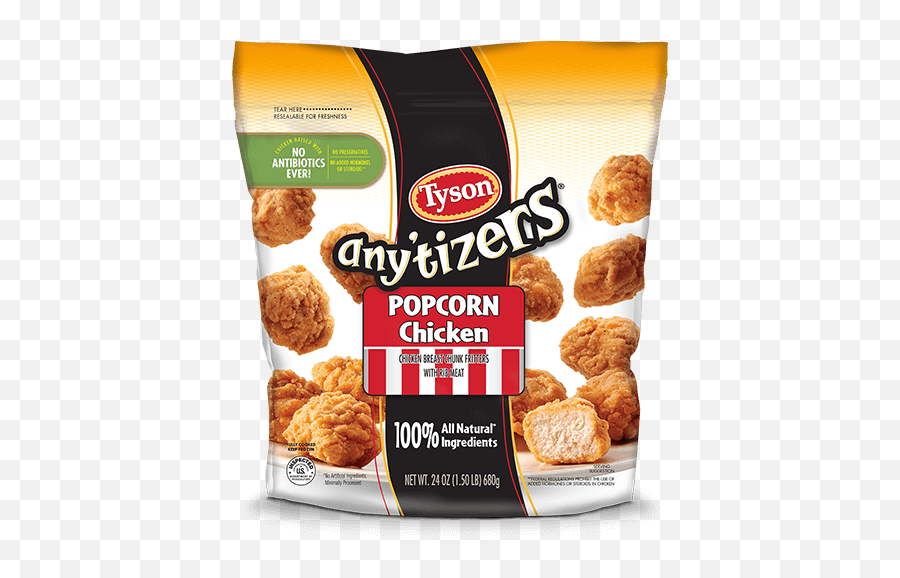 Anyu0027tizers Popcorn Chicken Tyson Brand - Any Tizers Popcorn Chicken Png,Icon Meals Popcorn