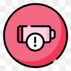 Low Battery - Free technology icons Battery Pink Icon png
