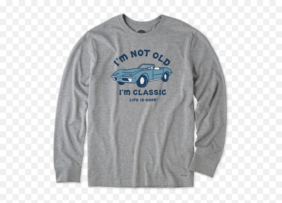 Vintage Menu0027s Iu0027m Not Old Sports Car Long Sleeve Crusher Tee - Mens Life Is Good Shirt Png,Classic Car Icon