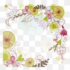 Flower Corner Border Transparent Png - Frame Clipart