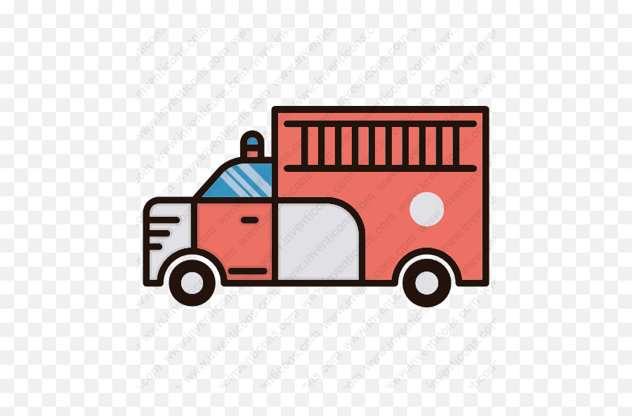 Download Fire Truck Vector Icon Inventicons Png Simple Flame