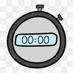 Digital Stopwatch Icon Of Doodle Style - Circle Png,Stopwatch Png