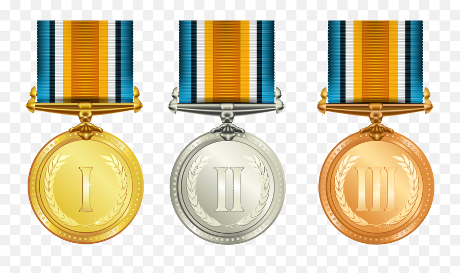 Gold Silver And Bronze Medals Png Image Medal Transparent Background