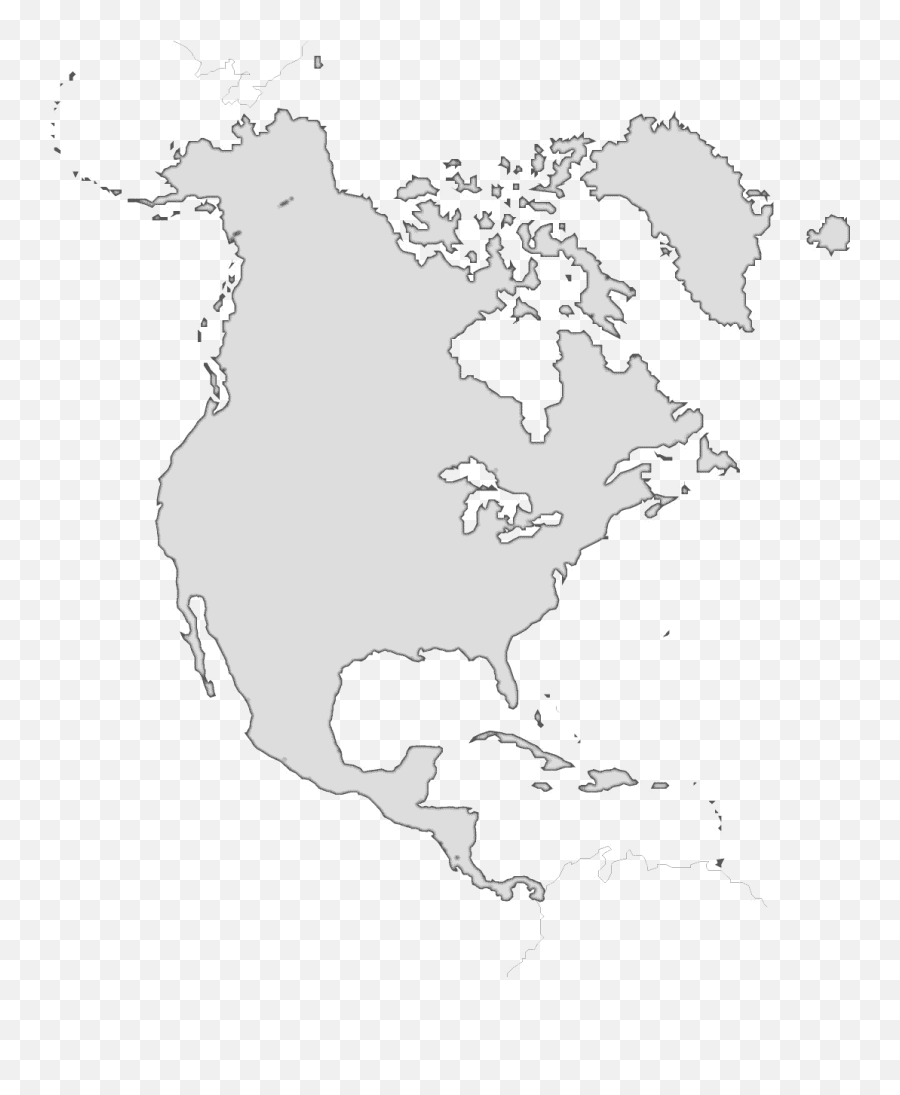North America Map Png Image - North And South America Map,North America Png
