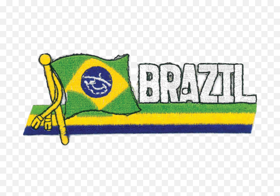 1416 Brazil Flag Patch 45w - Flag Png,Brazil Flag Png