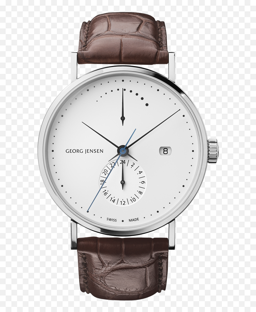 Koppel - 41mm Automatic Mechanical White Dial Tan Leather Png,Watch Hand Png