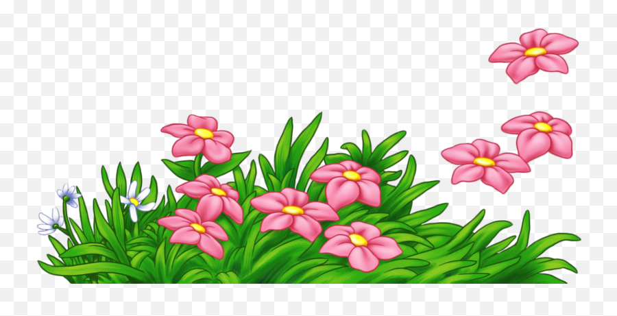 Grass With Pink Flowers Png Clipart Flores Rosas - Moana Bebe Png,Grass Background Png