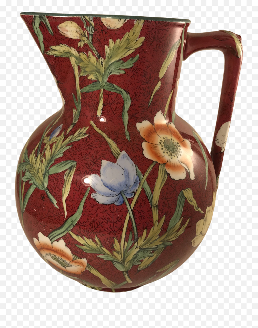 English Chintz Pattern Large Decorative Water Pitcher - Earthenware Png,Water Pitcher Png