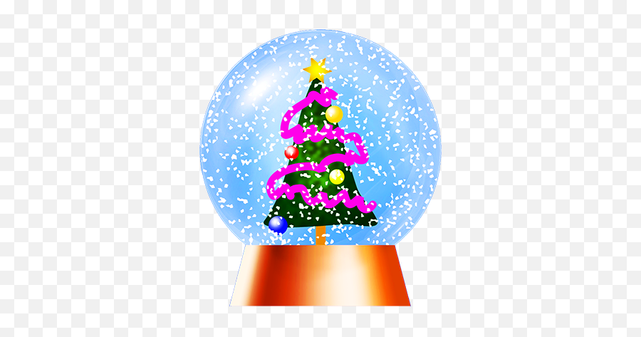 Free Christmas Clip Art - Christmas Tree Snow Globe Png,Christmas Snow Png
