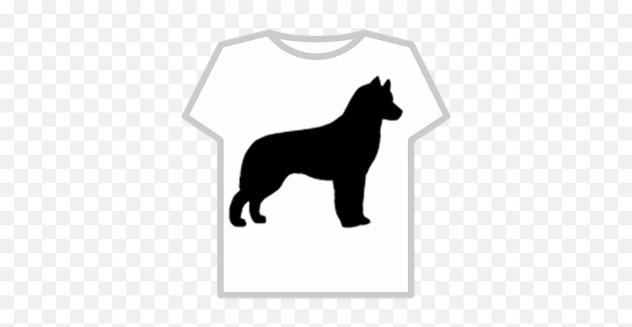 Siberian Husky Silhouette - Roblox Roblox Glitch T Shirt Png,Husky Transparent