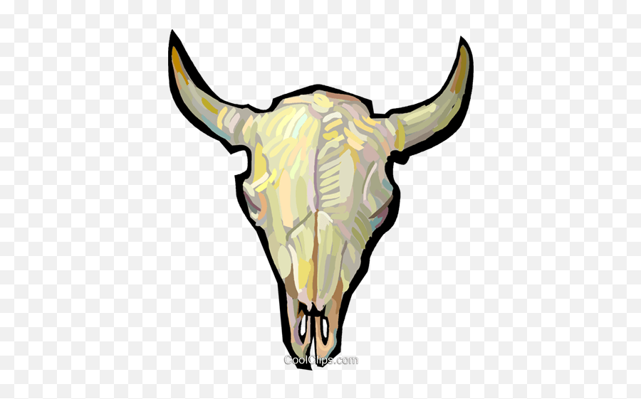 Bull Skull Royalty Free Vector Clip Art Illustration - Cranio De Boi Png,Cow Head Png
