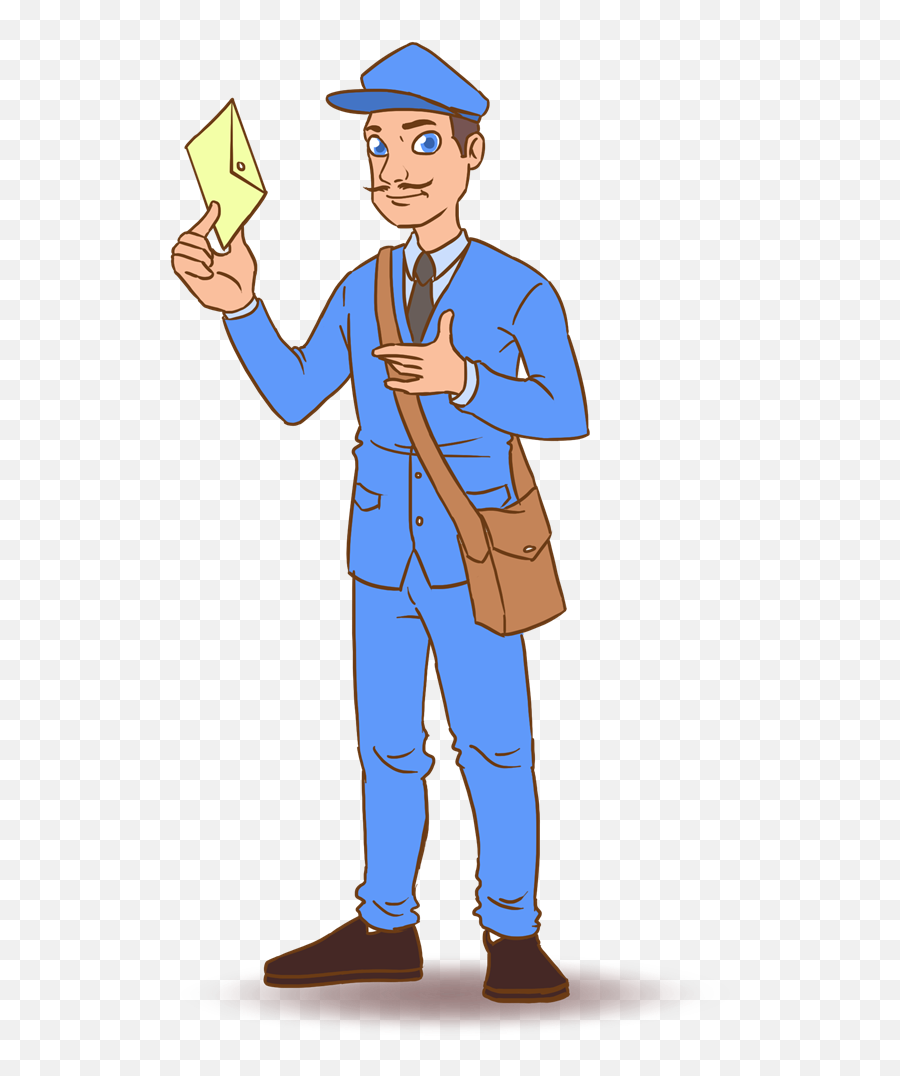 Public Domain Mailman Clip Art - Postman Clipart Png,Mailman Png