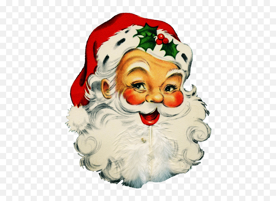 Vintage Christmas Images - Vintage Santa Clip Art Free Png,Santa Claus Face Png