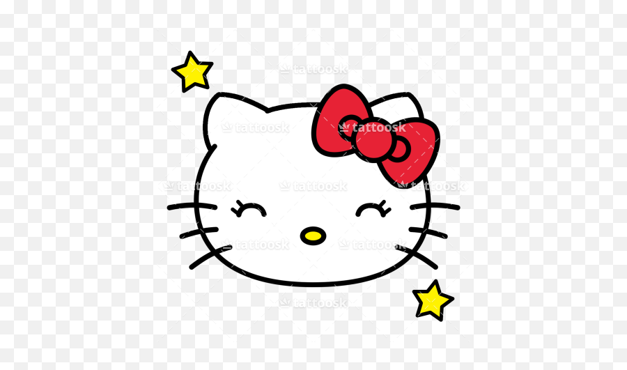 Download Hello Kitty Face Tattoo - Hello Kitty Face Vector Hello Kitty ...