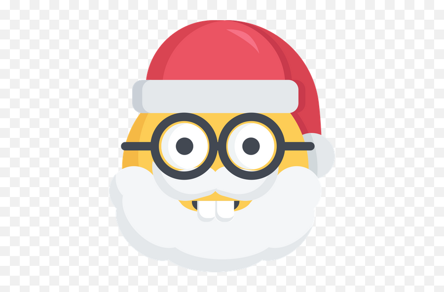 Emoji Nerd Santa Smart Free Icon - Love Santa Emoji Png,Nerd Emoji Png