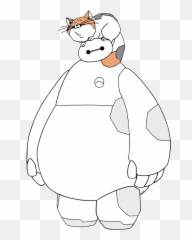 Download Waving Baymax - Baymax With Mochi Cartoon Png,Baymax Png