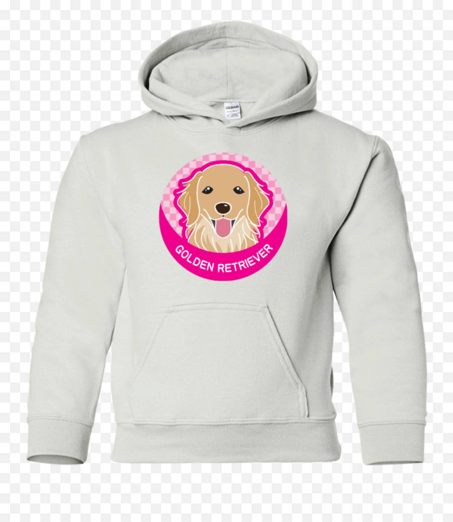 Golden Retriever Round Dog Logo - Maverick White Hoodie Png,Pink Dog Logo