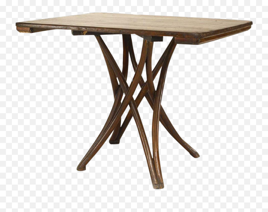 Bentwood Walnut Stained Café Table - Outdoor Table Png,Cafe Table Png