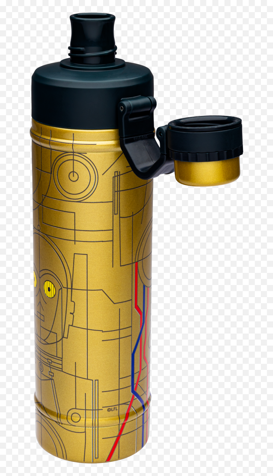 C - 3po Water Bottle 25 Oz Cylinder Png,C3po Icon