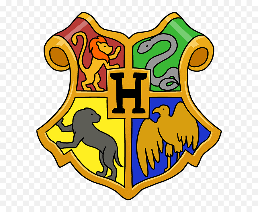 How To Draw The Hogwarts Crest - Drawing Png,Hufflepuff Icon