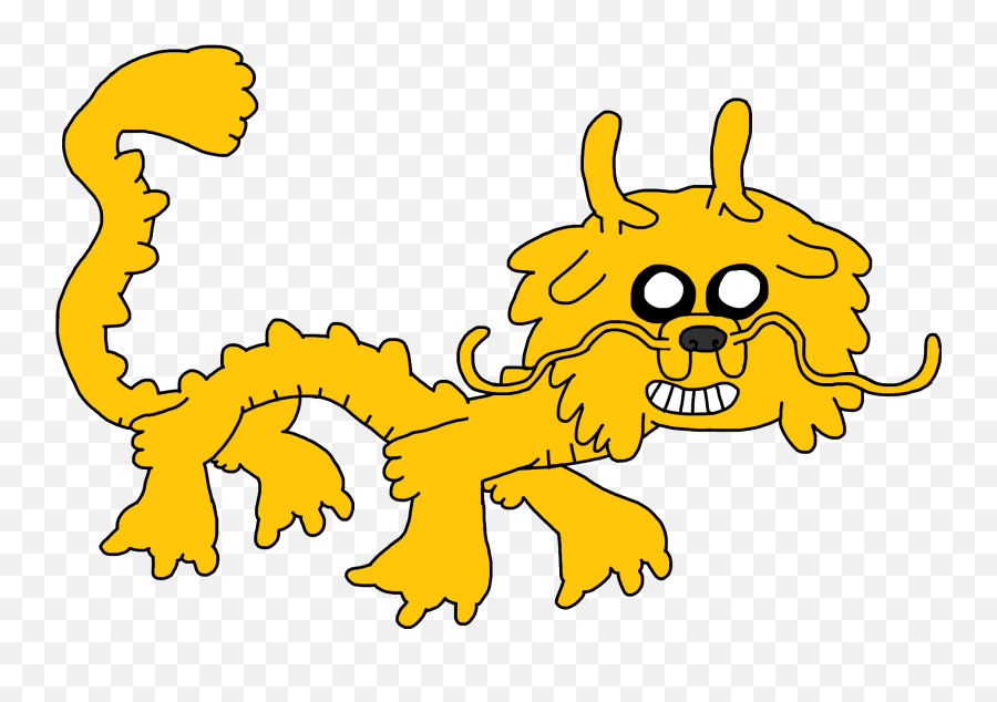 Hereu0027s Jake The Dog As A Chinese Dragon Happy - Cartoon Png,Chinese Dragon Transparent