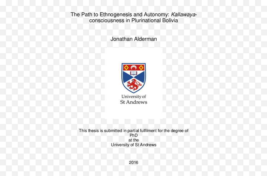 Pdf The Path To Ethnogenesis And Autonomy Kallawaya - University Of St Andrews Png,Palabra Miel Logotipos