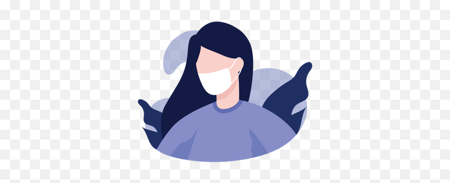 Best Premium Girl With Mask Illustration Download In Png - Fictional Character,Icon For Girls