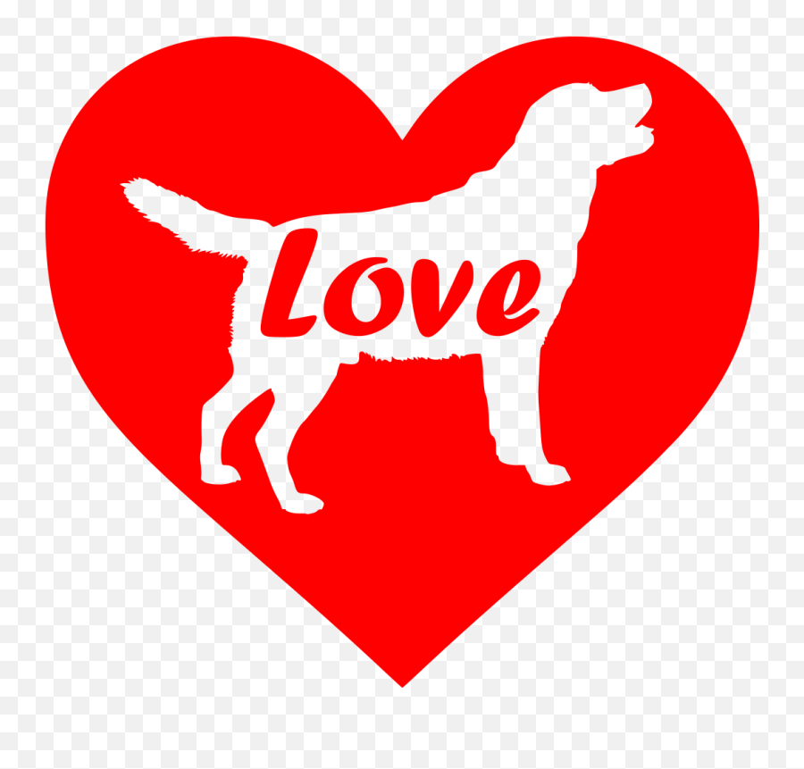 Labrador Retriever Car Decal Love Heart Dog Puppy Sticker - Language Png,Labrador Icon
