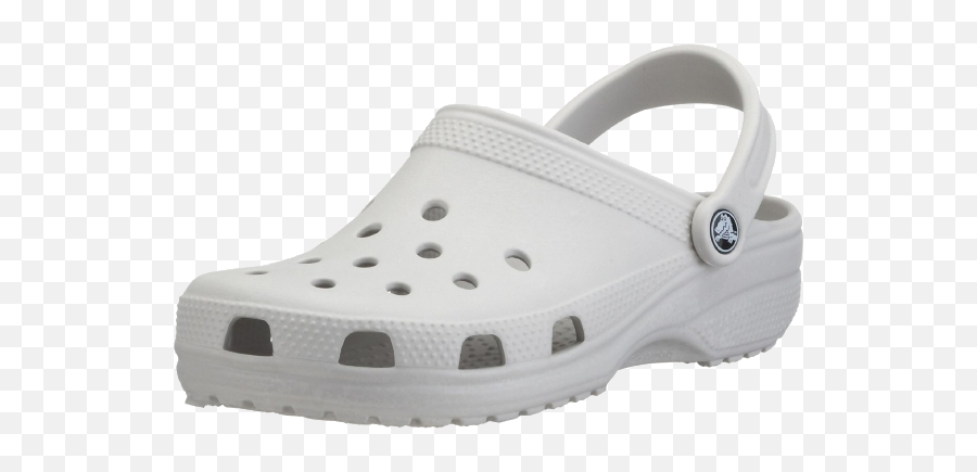 white transparent crocs