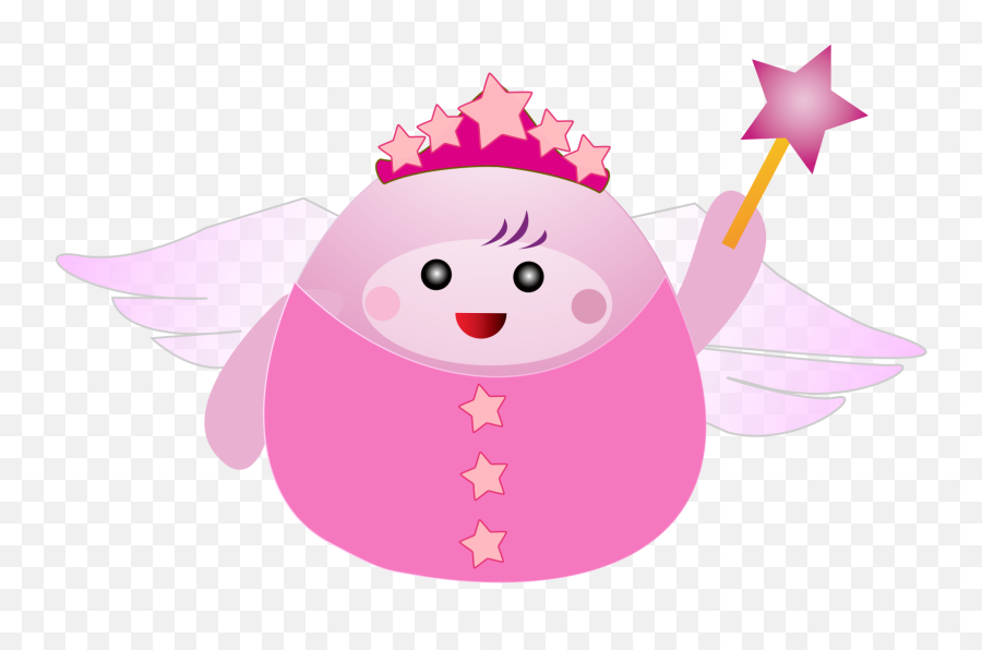 Pink Fairy - Openclipart Cartoon Smiling Pink Fairy Png,Faerie Icon